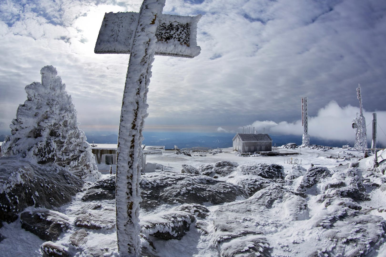 Am Mount Washington im kleinen Neuengland-Bundesstaat New Hampshire an der Ostküste der USA pfeift es wie kaum anderswo.