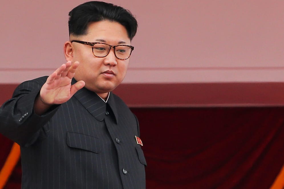 Der nordkoreanische Machthaber Kim Jong Un während einer Parade in der Hauptstadt Pjöngjang.