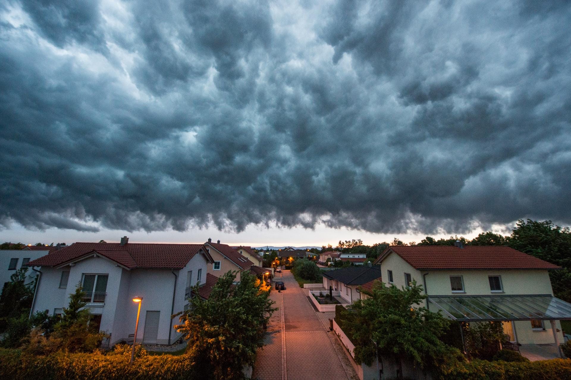 Gewitterwolken über Straubing