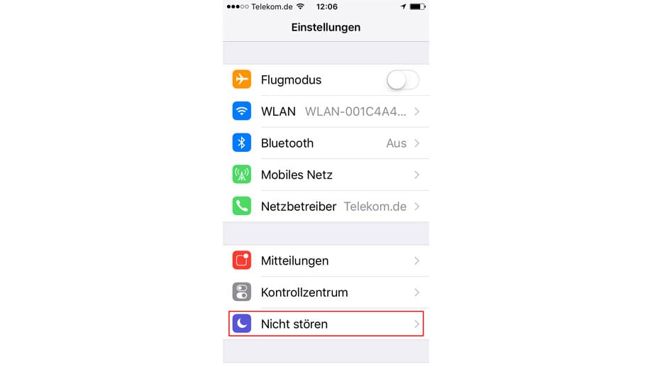 In den Einstellungen von iOS lässt sich die "Nicht stören"-Funktion anpassen.