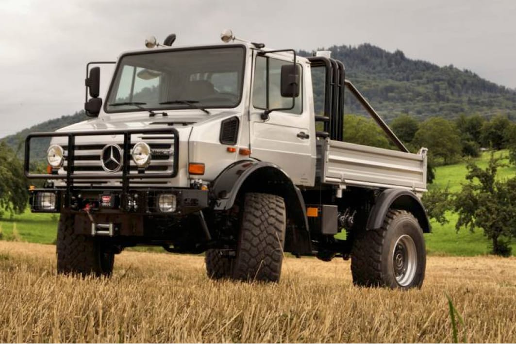 In diesem Unimog war eins Arnie unterwegs.