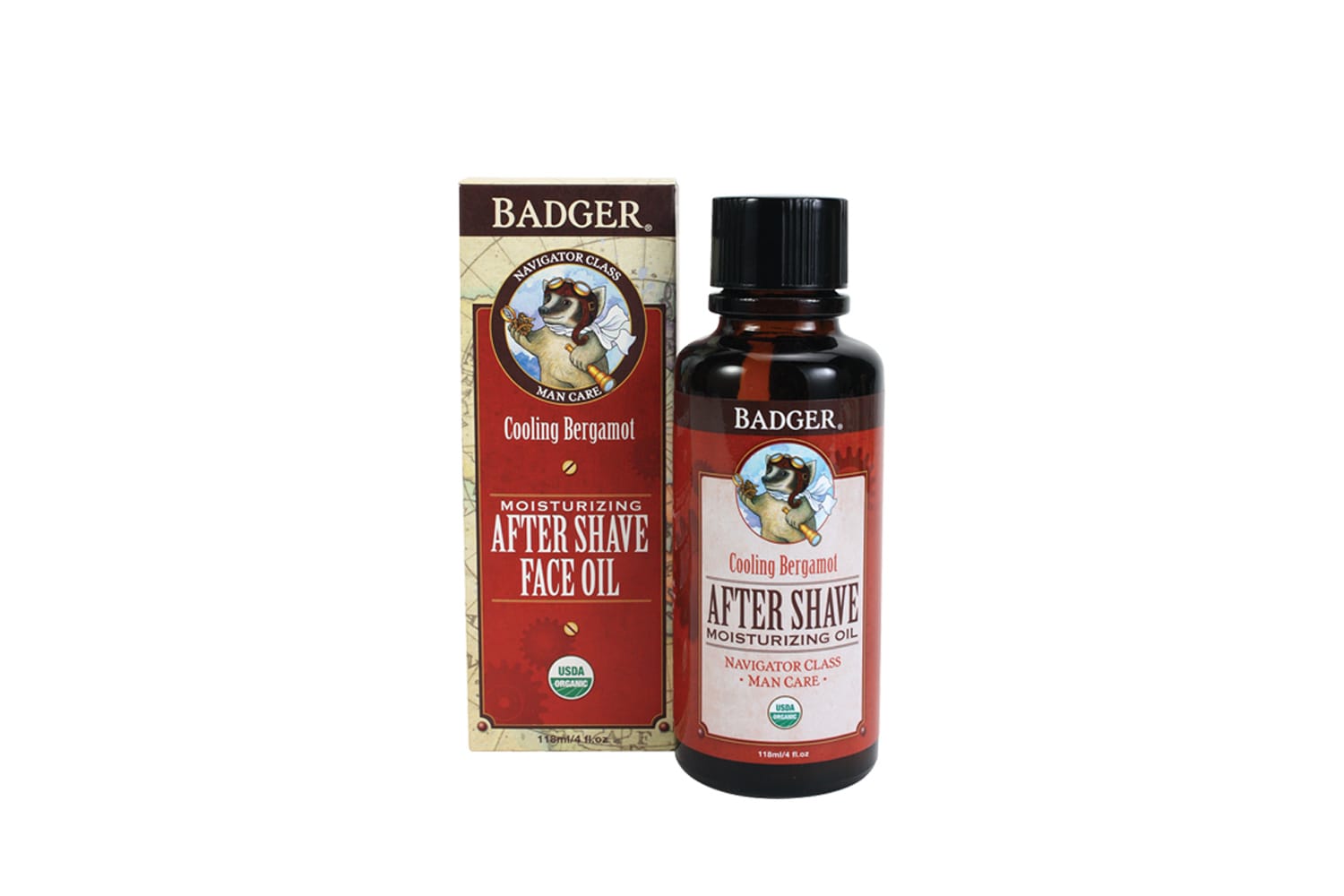 Ein Aftershave-Öl wie von Badger (120 ml um 16 Euro) mit zertifizierten organischen Zutaten wie Menthol und Bergamotte kühlt und erfrischt besonders empfindliche und trockene Haut.