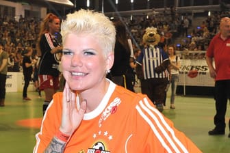Melanie Müller hatte beim Charity-Fussball-Event "Kiss Cup" kein Glück.
