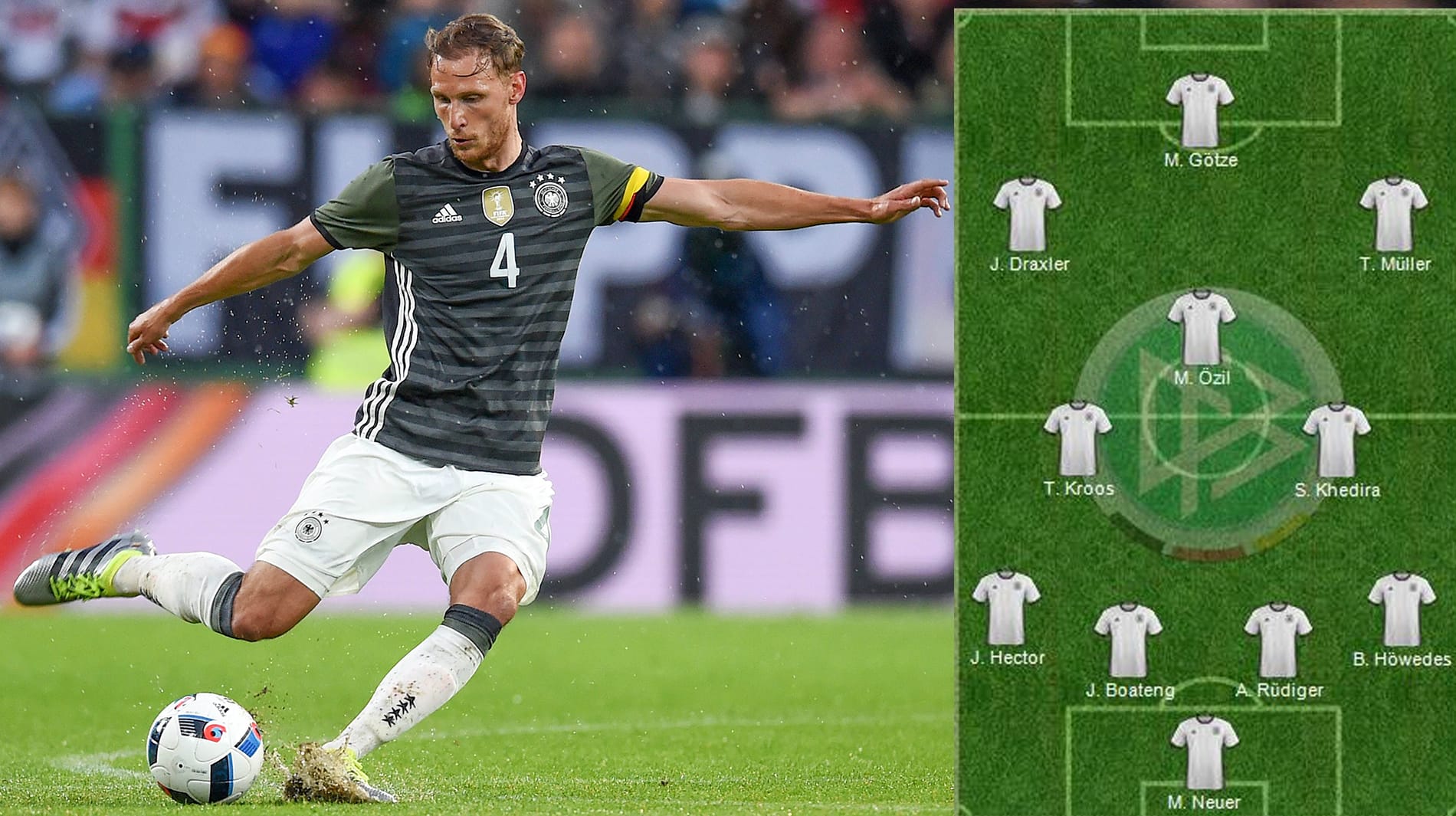 Benedikt Höwedes spielt gegen Ungarn von Beginn an. Benedikt Höwedes spielt gegen Ungarn von Beginn an.