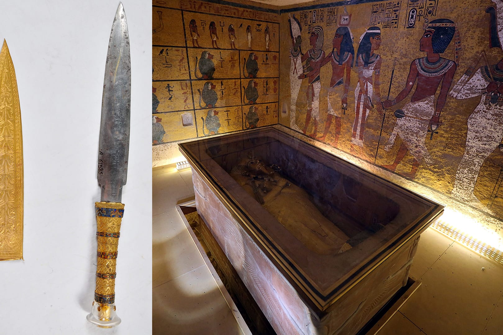 Tutanchamun reagierte etwa von 1332 bis 1323 vor Christus. Forscher entdeckten sein Grab 1922 - darin enthalten auch ein Dolch, den die Ägypter wahrscheinlich aus Meteoriten-Eisen schmiedeten.