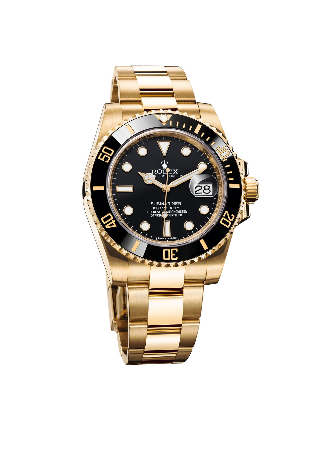 Gold geht an die hier ebenfalls in gold abgebildete Rolex Submariner. Dank ihres funktionellen Designs ist die Oyster Perpetual Submariner schnell zur Ikone geworden. Wer sich diesen Uhrenklassiker gönnen möchte, zahlt ab 31.100 Euro.
