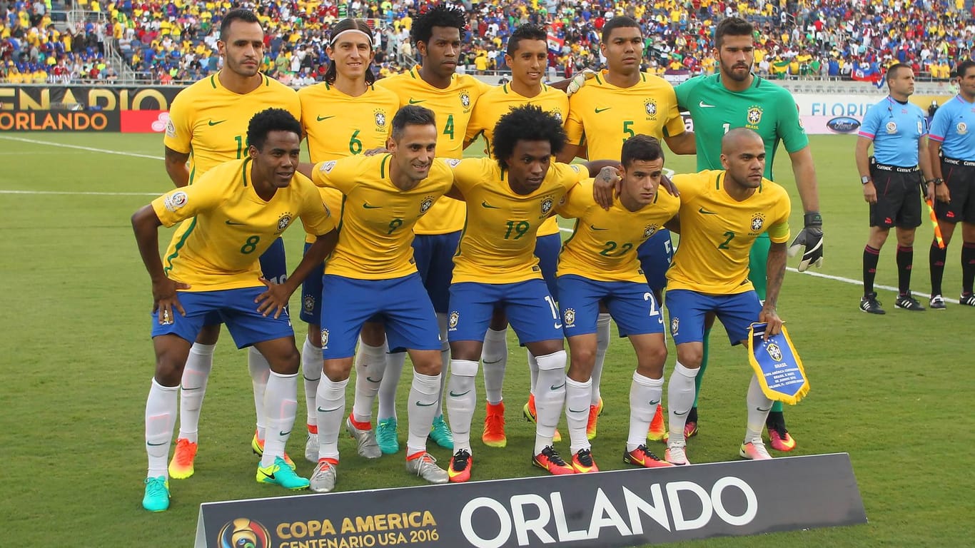 Die brasilianische Nationalmannschaft bei der Copa America.