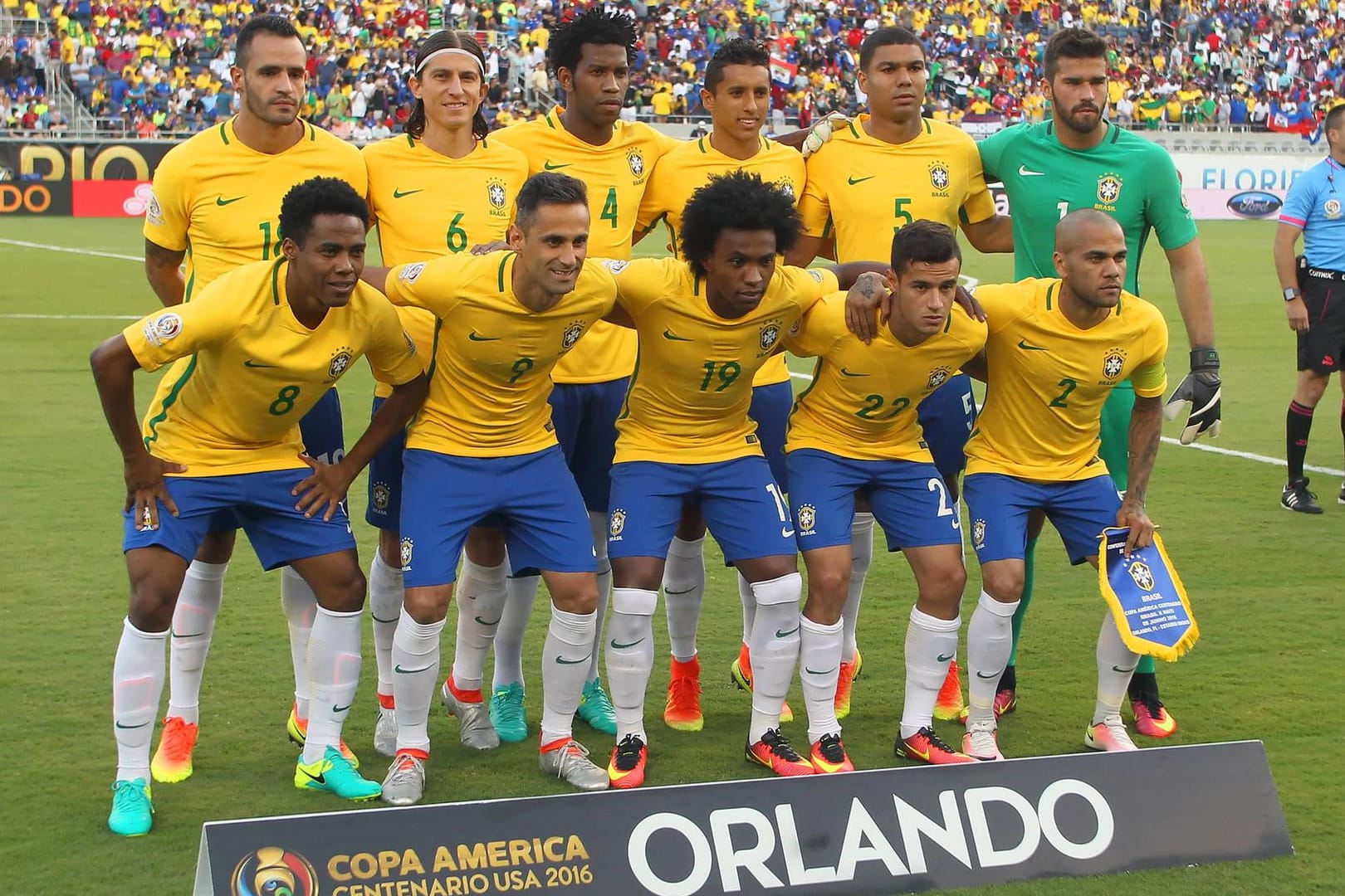 Die brasilianische Nationalmannschaft bei der Copa America.