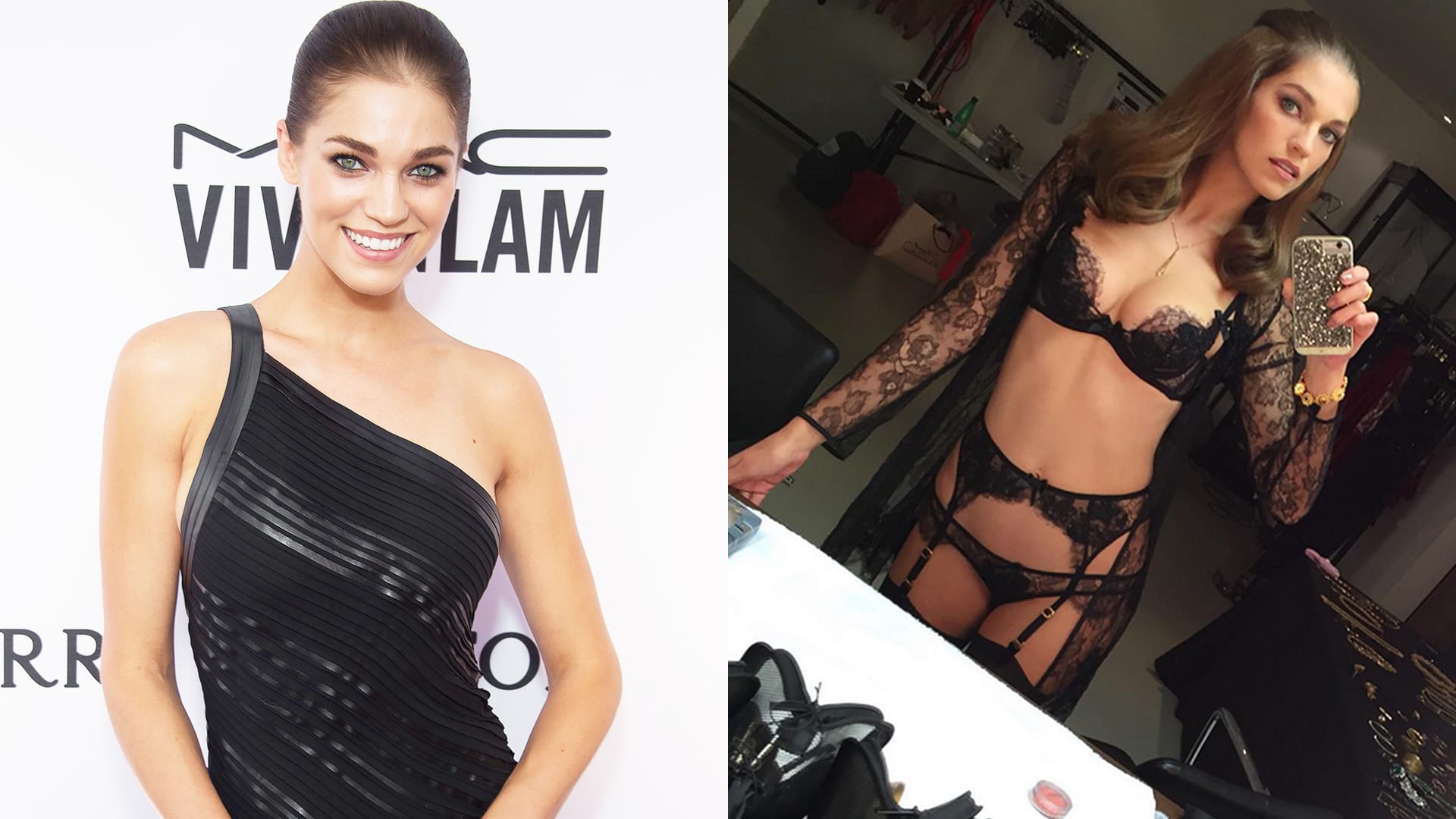 Vielleicht haben Sie Samantha Gradoville schon auf Werbeanzeigen der Mode-Labels Calvin Klein und Emporio Armani gesehen? Auf dem rechten Bild zeigt sie ihr Outfit beim Shooting für Agent Provocateur.