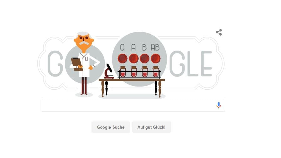 Google Doodle feiert Karl Landsteiner