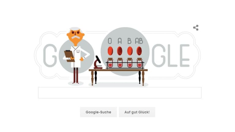 Google Doodle feiert Karl Landsteiner