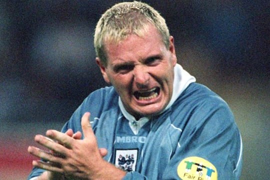 Paul Gascoigne erzielte 1996 für England bei der EM im Spiel gegen Schottland das 2:0.