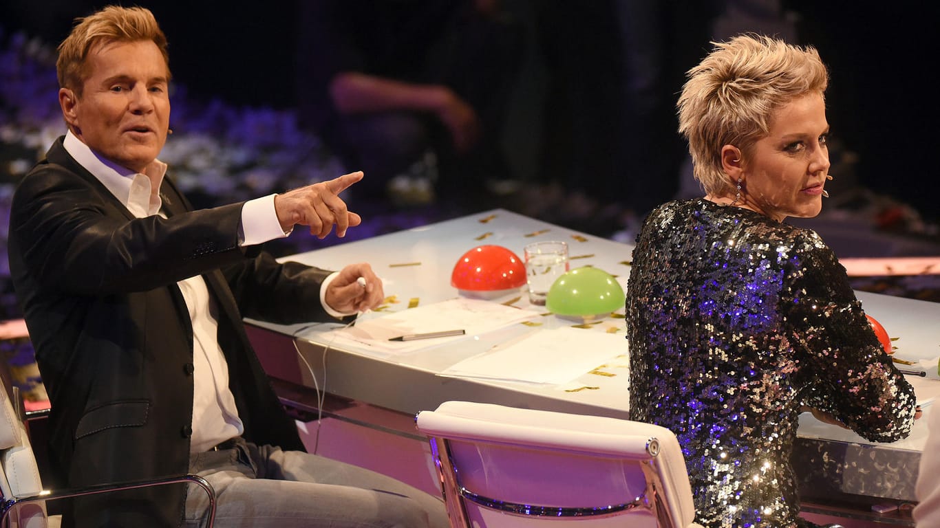 Inka Bause und Dieter Bohlen beim Finale der RTL-Show "Das Supertalent 2015."