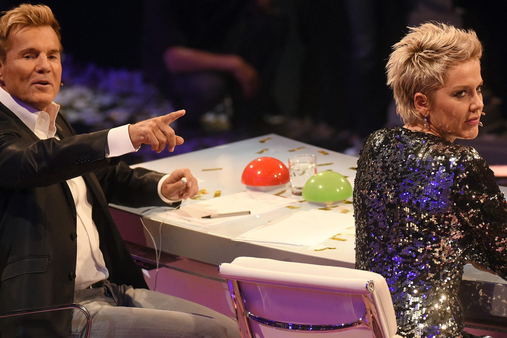 Inka Bause und Dieter Bohlen beim Finale der RTL-Show "Das Supertalent 2015."