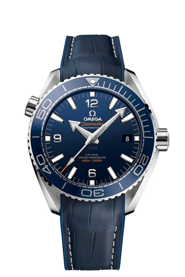 Zu den bekanntesten Herstellern blauer Uhren zählt Omega. Ein aktuelles Modell ist die Seamaster Planet Ocean für 5700 Euro.
