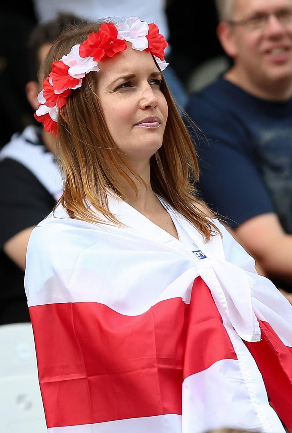 Brit-Girl: Diese Engländerin schaute sich das Spiel gegen Wales an.