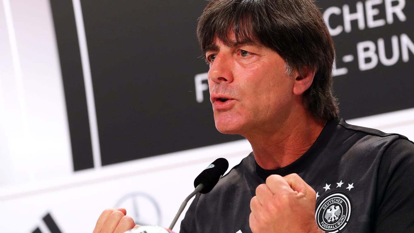 Kämpferisch: Bundestrainer Joachim Löw wehrt sich gegen Kritik an seinem Nationalteam.