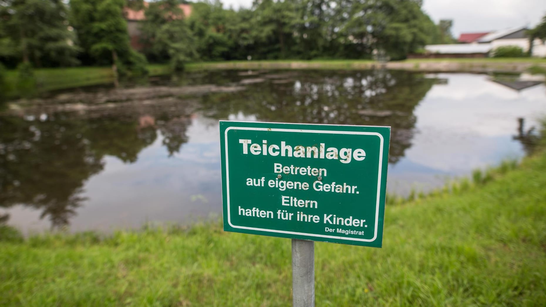 In diesem Löschteich passierte das Unglück.