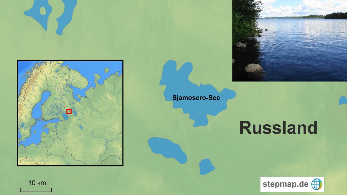 Ort des Unglücks: der Sjamosero-See nahe der finnischen Grenze.