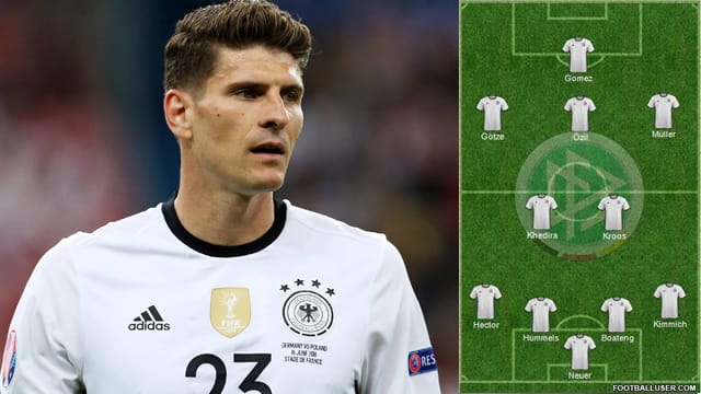 Mario Gomez beginnt gegen Nordirland - und auch Joshua Kimmich bekommt eine Chance. Mario Gomez beginnt gegen Nordirland - und auch Joshua Kimmich bekommt eine Chance.