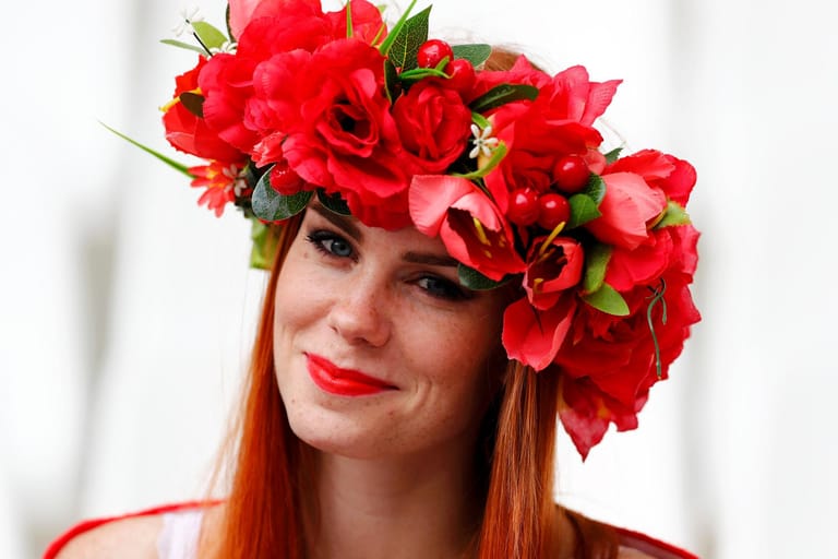 Flower Power: Dieser polnische Fan lässt nicht nur Blumen sprechen.