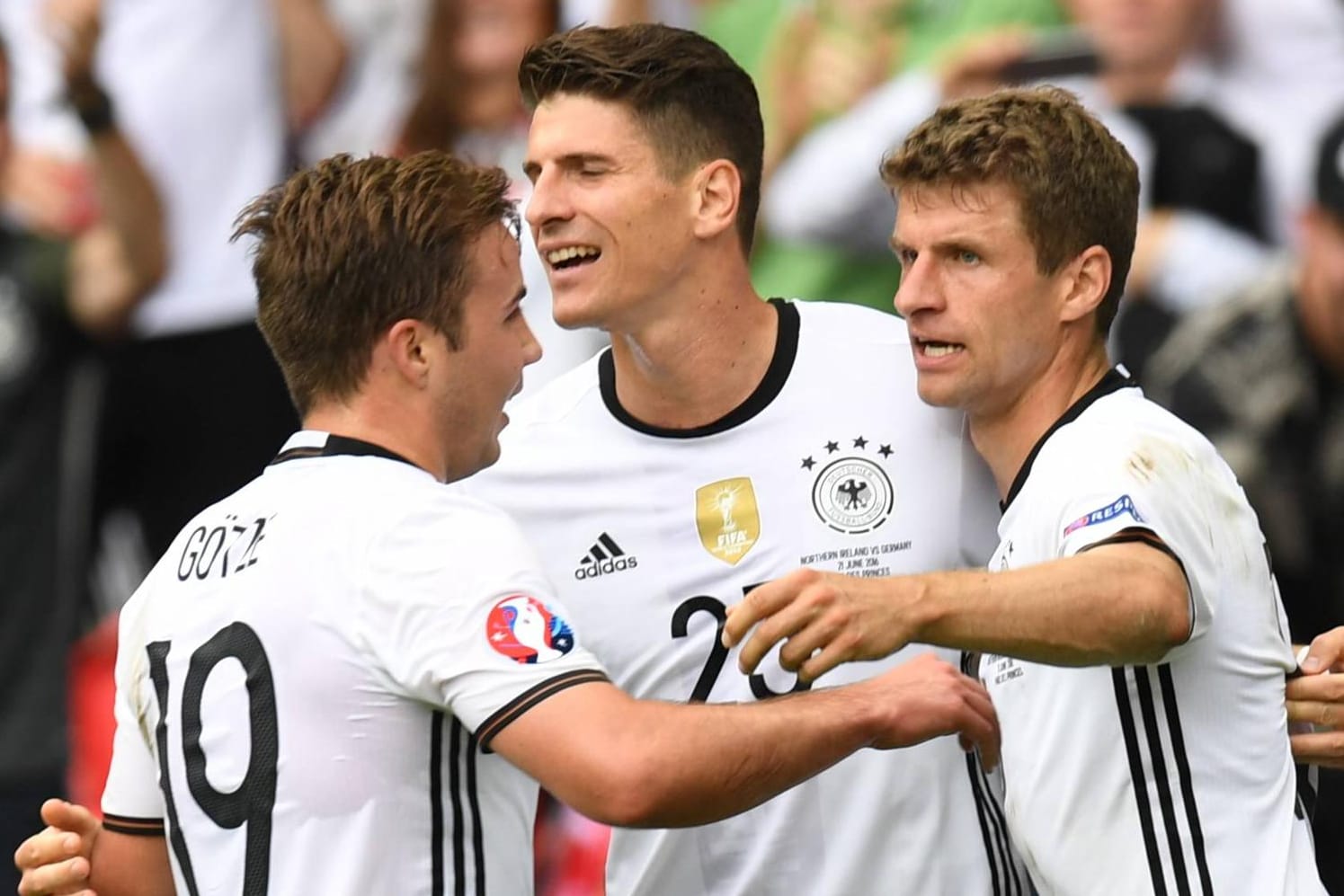 Sorgen für mächtig Wirbel: Mario Götze (li.), Mario Gomez (Mitte) und Thomas Müller.