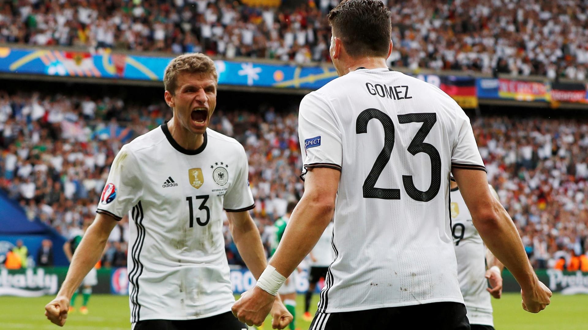 Sieggaranten unter sich: Thomas Müller (li) und Mario Gomez.