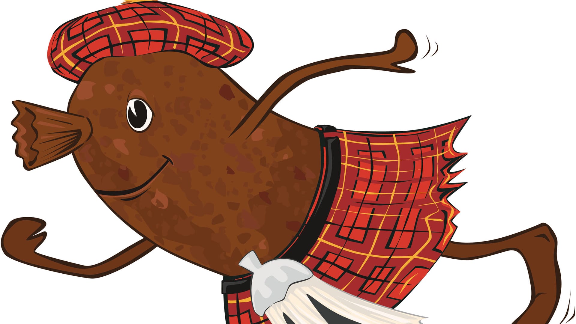 Haggis In Tartan Kilt.