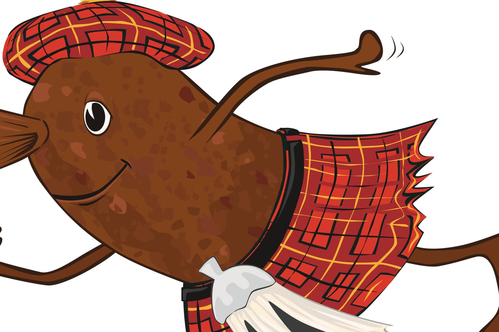 Haggis In Tartan Kilt.