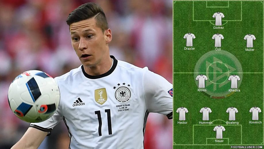 Julian Draxler beginnt im Achtelfinale der EM.
