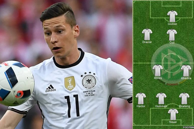 Julian Draxler beginnt im Achtelfinale der EM.