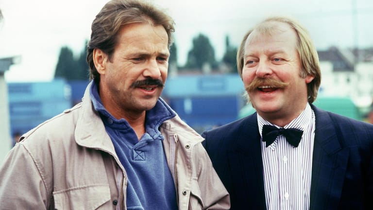 Götz George und sein langjähriger "Tatort"-Partner, der am 18. Oktober 1994 verstorbene Eberhard Feik.