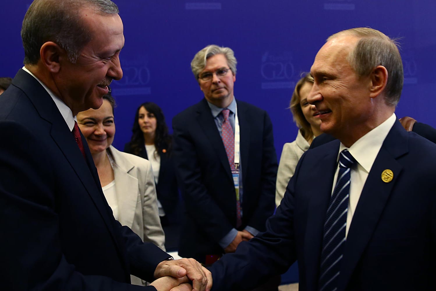 Wollen wieder Freunde werden: Recep Tayyip Erdogan und Wladimir Putin während des G-20-Gipfels im November 2015.