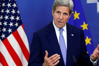 US-Außenminister John Kerry bei seinem kurzfristig angesetzten Aufenthalt in Brüssel: "Nicht den Kopf verlieren."