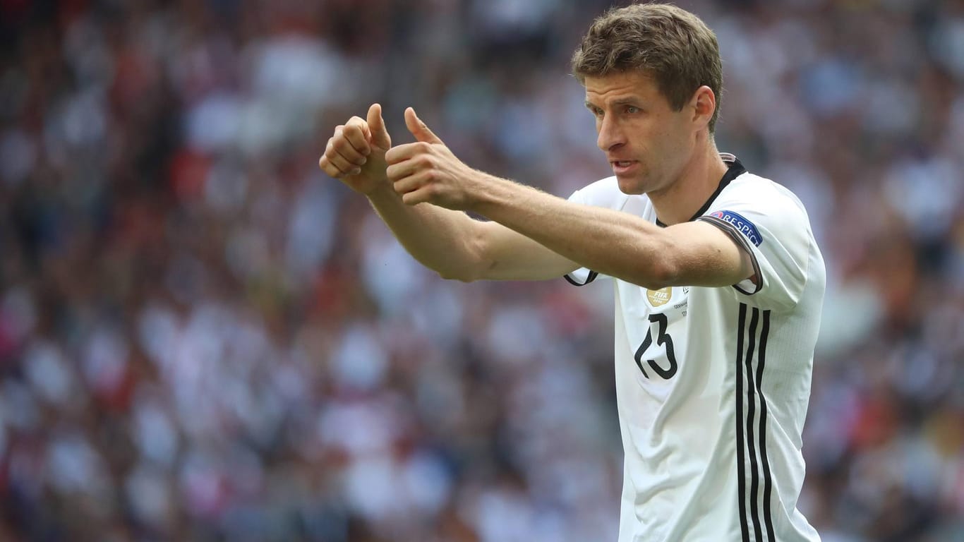 Thomas Müller will mit dem DFB-Team ins Halbfinale einziehen.