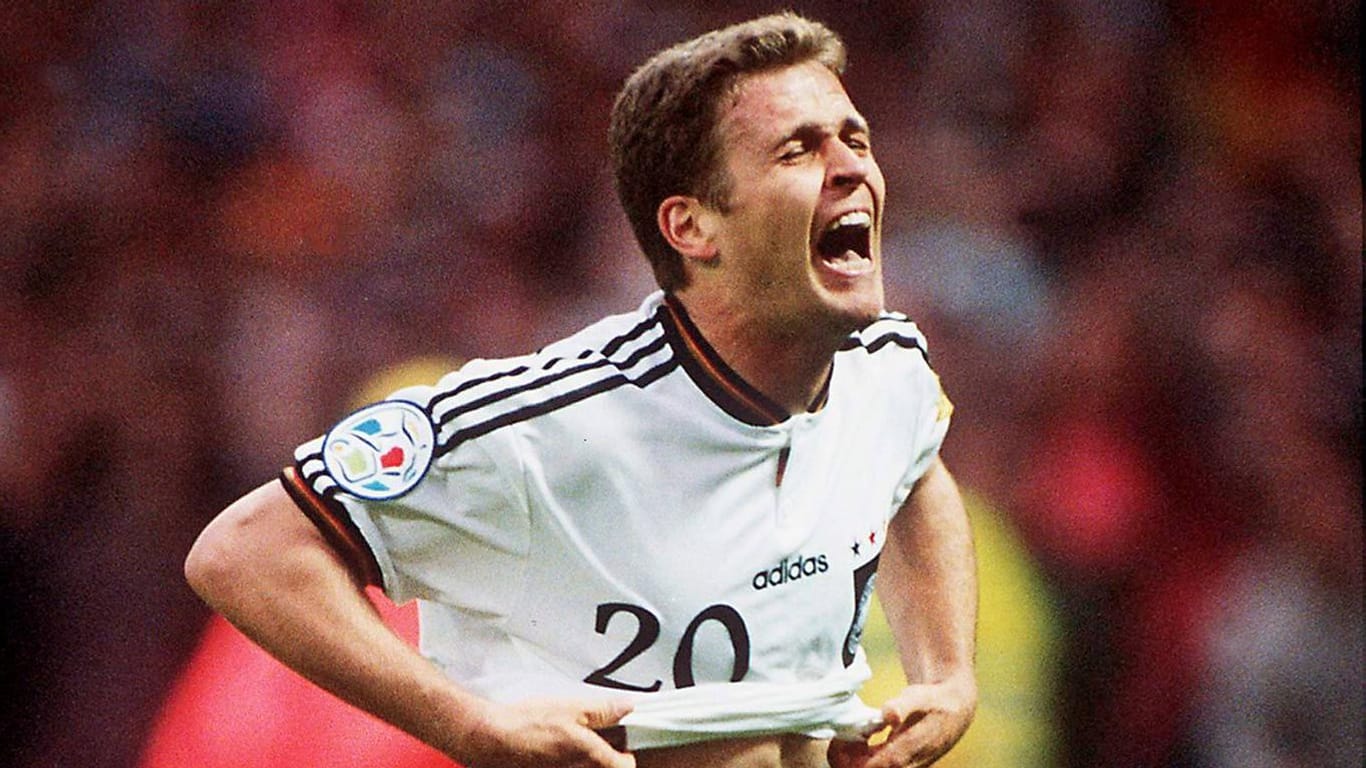Oliver Bierhoff erlöste die Nationalmannschaft bei der EM 1996 mit seinem Golden Goal.
