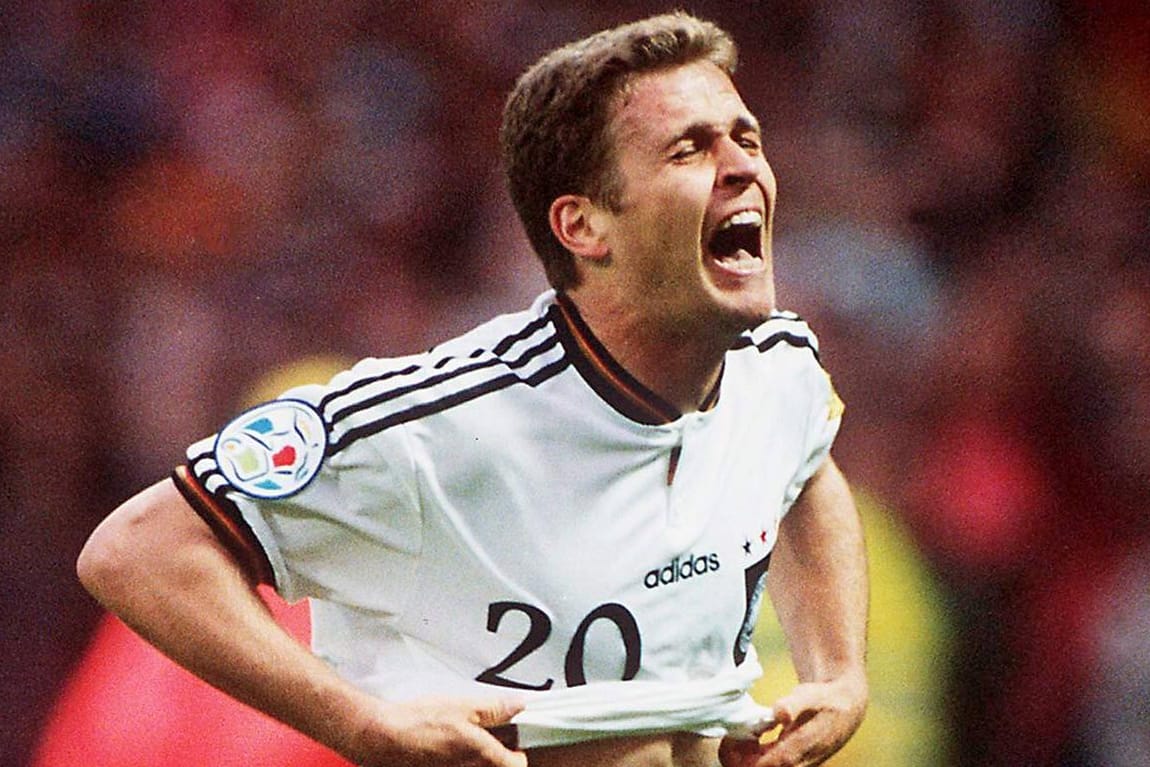 Oliver Bierhoff erlöste die Nationalmannschaft bei der EM 1996 mit seinem Golden Goal.