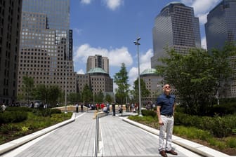 Der neue Liberty Park in New York liegt über Straßenlevel.