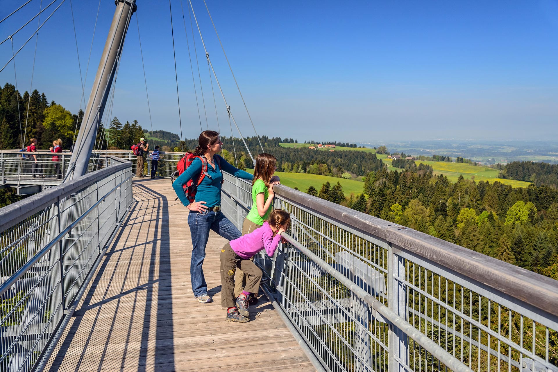Der Skywalk im Allgäu ist eine 540 Meter lange Hängebrückenkonstruktion.