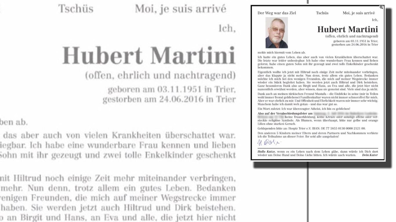 Hubert Martini aus Trier verabschiedet sich auf seine ganze eigene Weise.