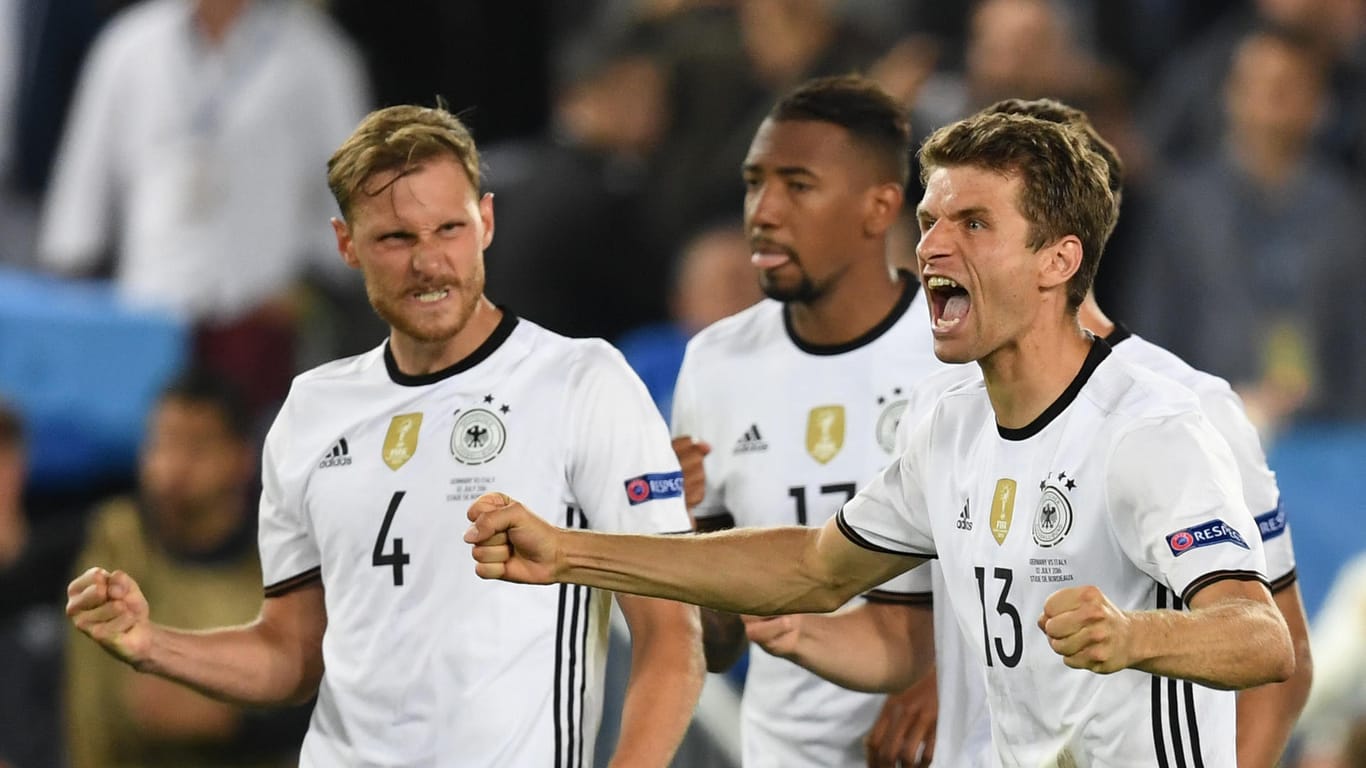 Nach der Partie gegen Italien herrschte bei den deutschen Stars Freude pur.