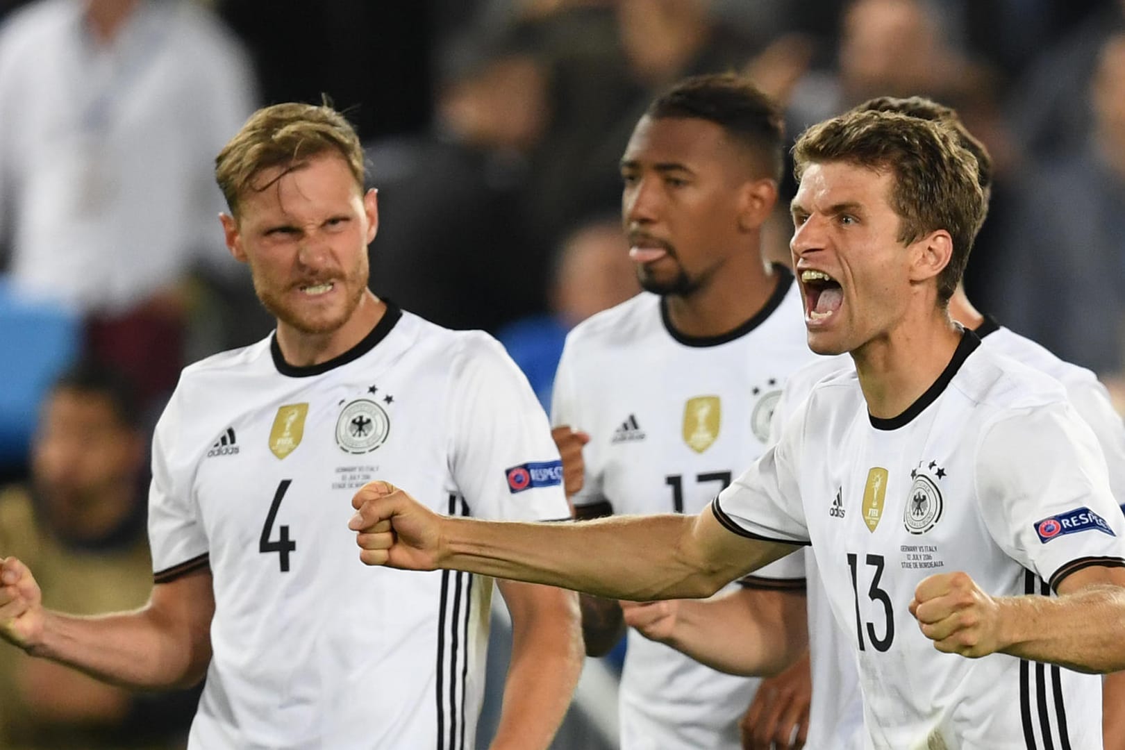 Nach der Partie gegen Italien herrschte bei den deutschen Stars Freude pur.