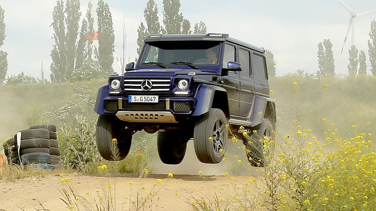 Nur Fliegen ist schöner…Eine Testfahrt des Mercedes-Benz G 500 4x4² im Offroad-Park.