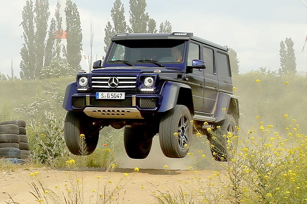 Nur Fliegen ist schöner…Eine Testfahrt des Mercedes-Benz G 500 4x4² im Offroad-Park.