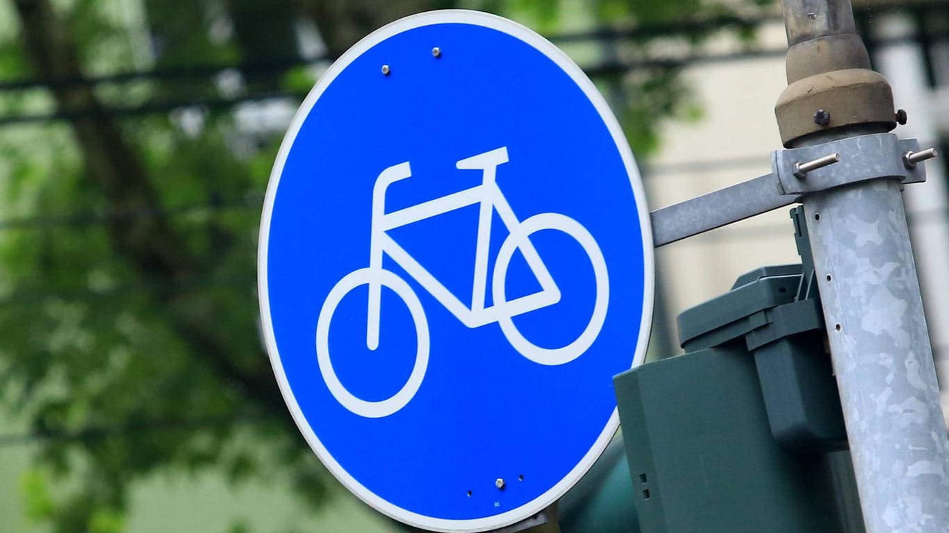 Das Zeichen 237 der Straßenverkehrsordnung: Dieser Weg ist nur für Radfahrer bestimmt.