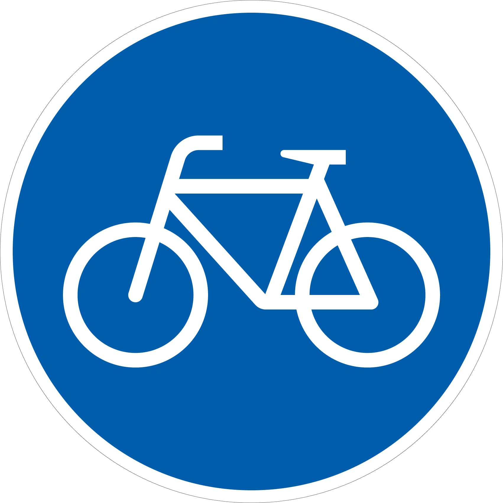 Radfahrer müssen bei diesem Zeichen einen Radweg benutzen.