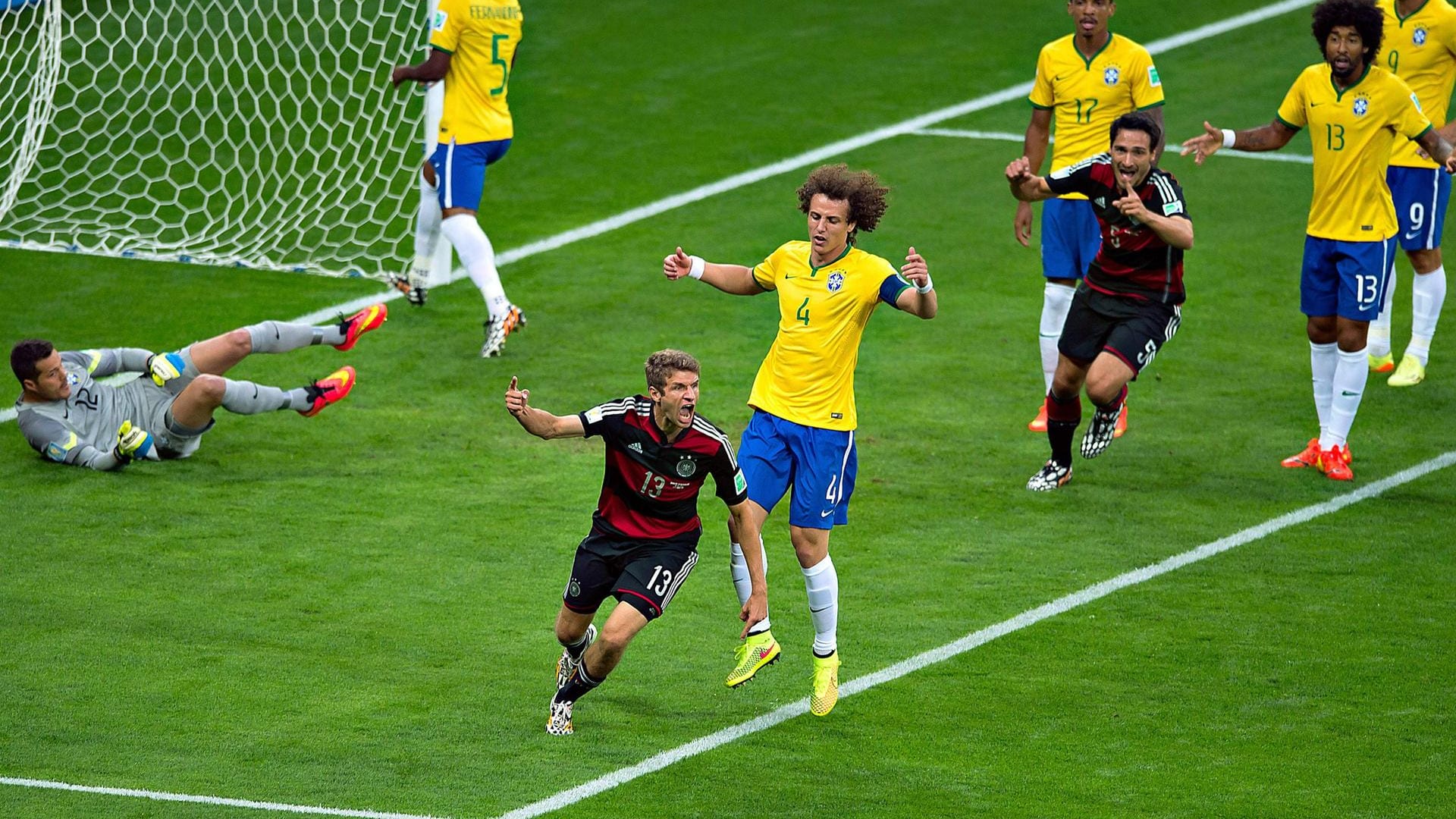 Deutschland fertigte Gastgeber Brasilien im WM-Halbfinale 2014 mit 7:1 ab.