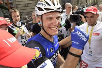 Glanzvolles Comeback: Marcel Kittel jubelt nach seinem Sieg auf der vierten Etappe.
