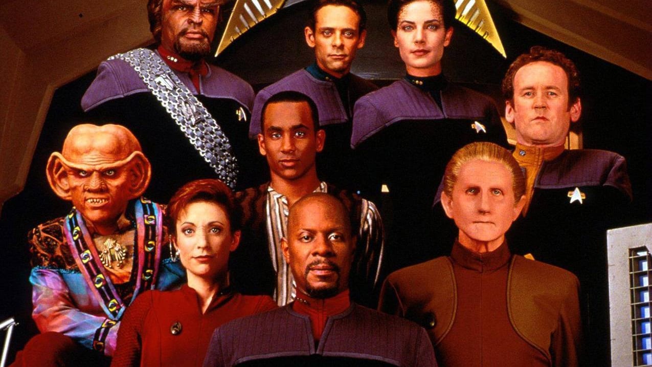 Die Crew der Raumstation "Deep Space Nine".