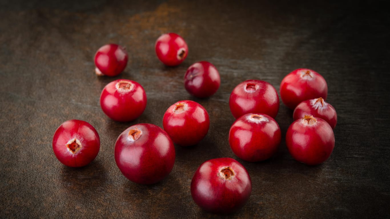 Cranberrys enthalten viele Vitamine und sind sehr gesund.